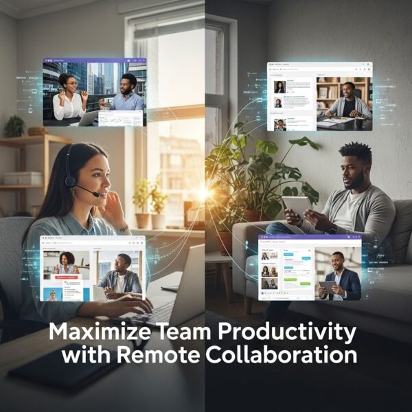Maximize Team Productivity With Remote Collaboration Graphic Eagle
