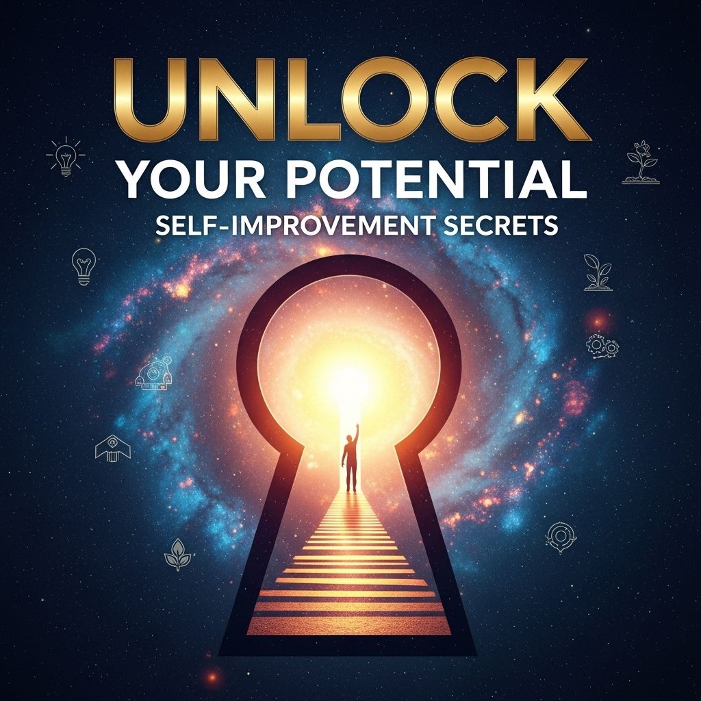 Unlock Your Potential Discover Key SelfImprovement Secrets Graphic