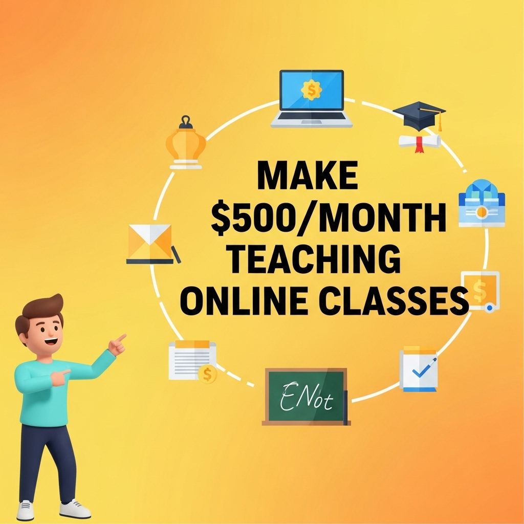 Earn 500 Month Teaching Online Classes Graphic Eagle